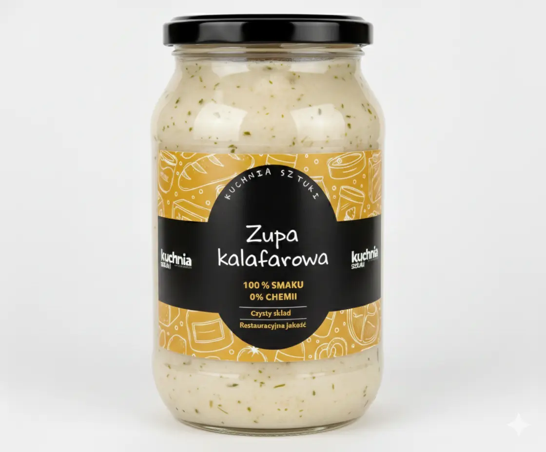 Aksamitna Zupa Kalafiorowa Velouté na Bulionie Drobiowym