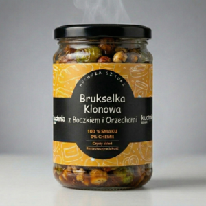 Brukselka Klonowa z Boczkiem i Orzechami